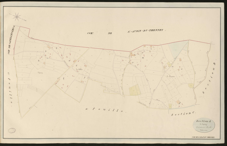 Saint-Jean-du-Thenney. Section A _ de L'épinay _ 3e et dernière Feuille
