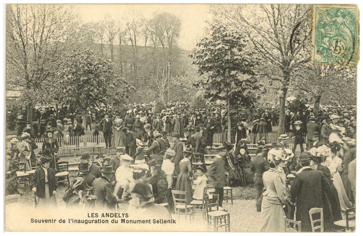 Andelys (Les). Souvenir de l'inauguration du Monument Sellenik.