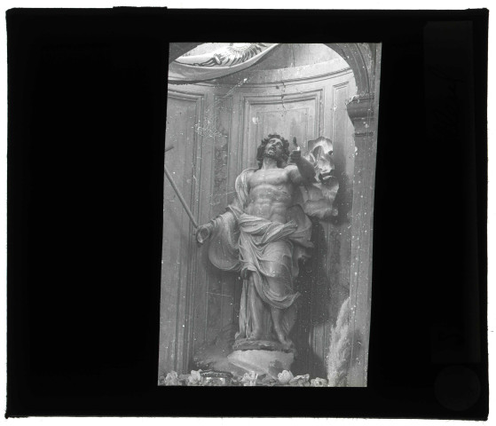 Église de Saint-Ouen-du-Tilleul (Eure), statue.