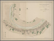 Cours de la Seine Du Hameau de L'Ormais à Andé - "Plan topographique du cours de la Seine de la ferme de l'Ormais jusqu'au moulin d'Andé. Feuille n° 22".