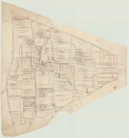 Frétils (Les) - 1-"Paroisse des Frétils. Coppie de la plus grande partie du fief de La Maillardière". * 2- "Plan de la plus grande partie du fief de la Maillardière".*