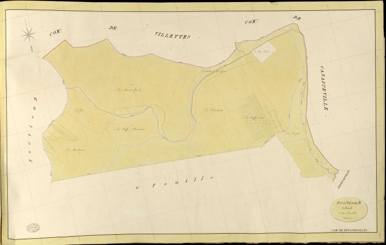 Feuguerolles. Section D _ du hamel _ 1re de 3 Feuilles