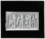 Abbaye du Mont-Saint-Michel (Manche), sculpture Renaissance "Les quatre évangélistes et leurs symboles".