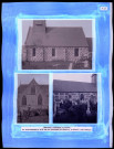 "Histoire générale du diocèse d'Évreux" du chanoine Bonnenfant tome I, planche XI églises à appareil alterné de Bosc-Renoult (Eure), de Notre-Dame de la Couture à Bernay (Eure) et de Saint-Benoît-des-Ombres (Eure).