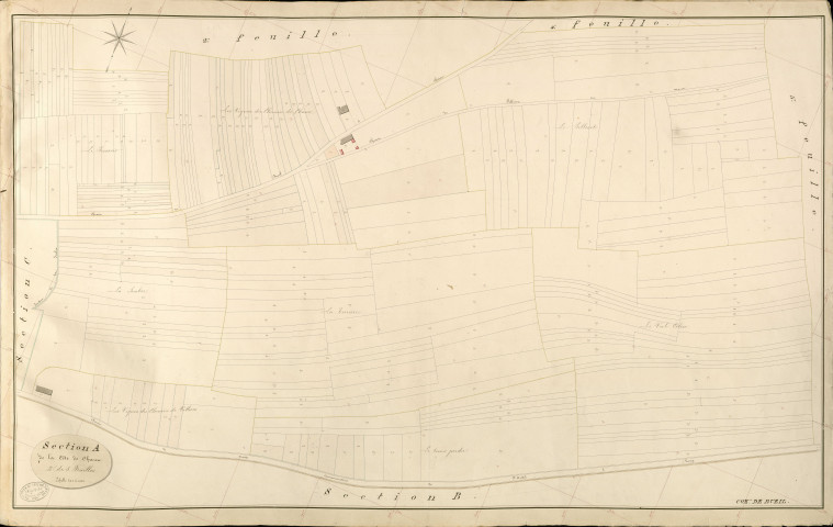 Bueil. Section A _ de la Côte de Chanu _ 3e de 5 feuilles