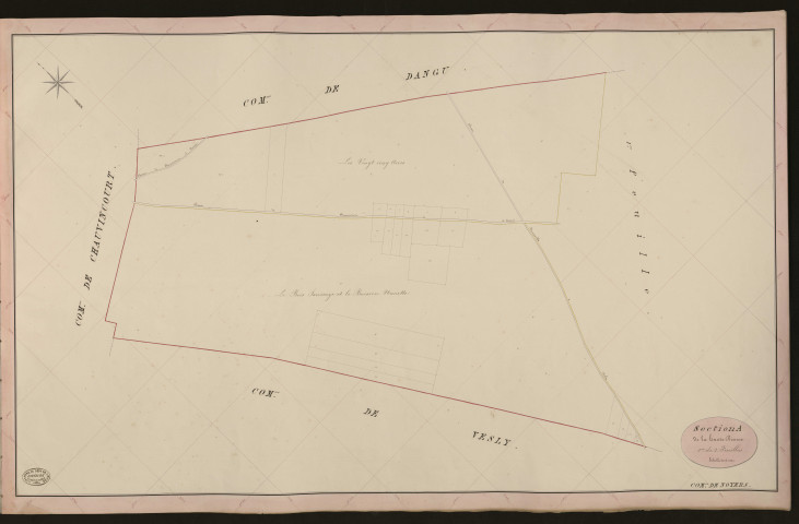 Noyers-près-Vesly (Les). Section A _ de la haute Rienne _ 1re de 2 Feuilles