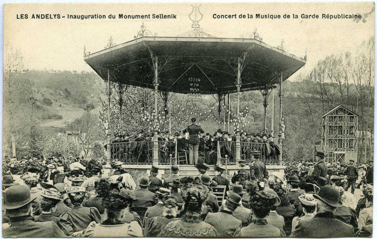 Andelys (Les). Inauguration du Monument Sellenik - Concert de musique de la Garde Républicaine.