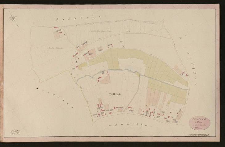 Touffreville. Section B _ de l'Eglise _ 1re de 4 Feuilles