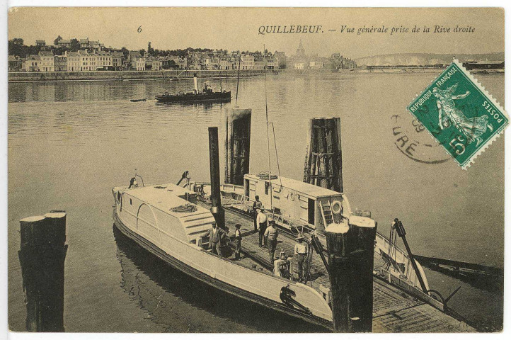 Quillebeuf-sur-Seine. Vue générale prise de la Rive droite.