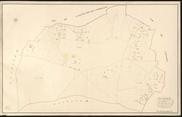 Morainville-près-Lieurey. Section A _ des Theux _ Feuille Unique