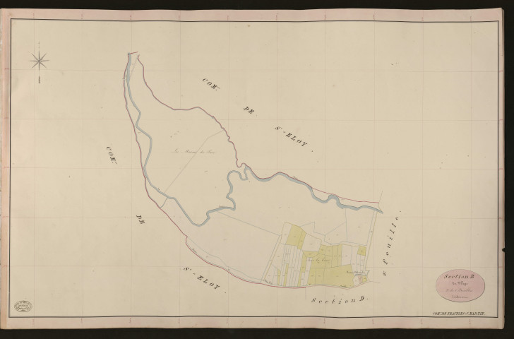Neaufles-Saint-Martin. Section B _ du Village _ 3e de 5 Feuilles