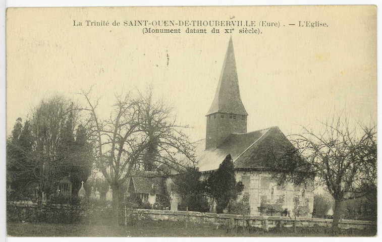 Saint-Ouen-de-Thouberville. L'Eglise (Monument datant du XIe siècle).