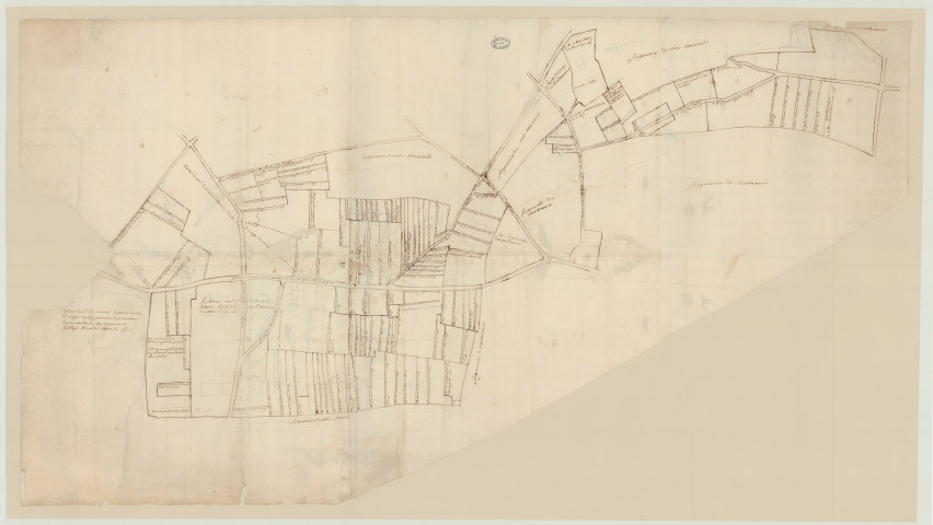 Chambord - 1- "Carte et plan du Bois-Penthou faict ensemble lors de l'arpentement de l'ainesse Buisson Roger. L'Auberrerie". * 2- "Paroisse de Bois-Penthou ainesse de L'Auberrerie. Carte n° 9. Montrimé. 1738" 3- "Paroisse de Bois-Penthou ainesse de L'Auberrerie. Carte n° 9. Montrimé. 1738". *