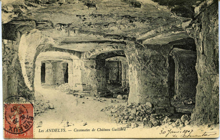 Andelys (Les). La Roche à la Tête d'homme.