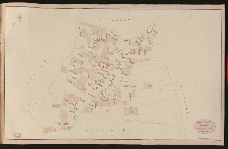 Rosay-sur-Lieure. Section B _ de la Ferme du Chêne Varin _ 2e et dernière Feuille