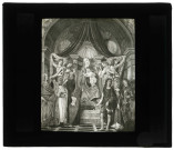 Musée de Florence (Italie), tableau de Botticelli représentant une Vierge à l'enfant et ses saints.