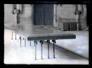 Table de marbre du Palais de justice de Rouen (Seine-Maritime).