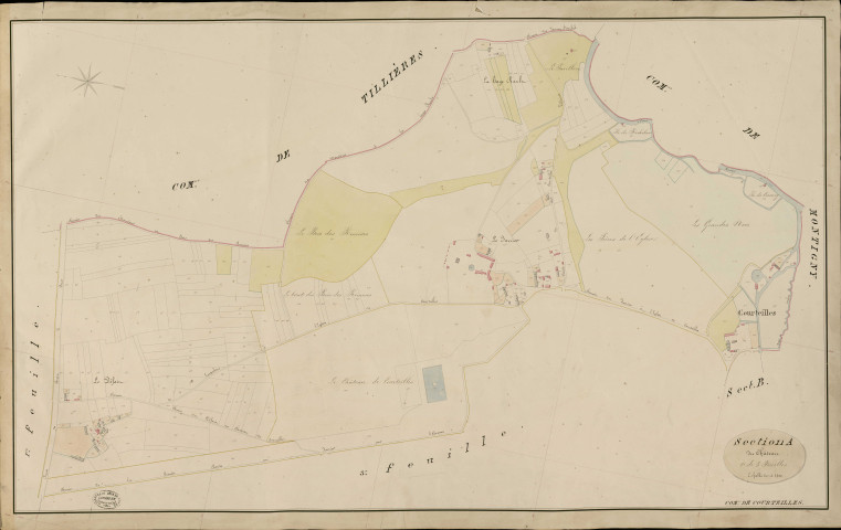 Courteilles. Section A _ du Château _ 2e de 3 Feuilles