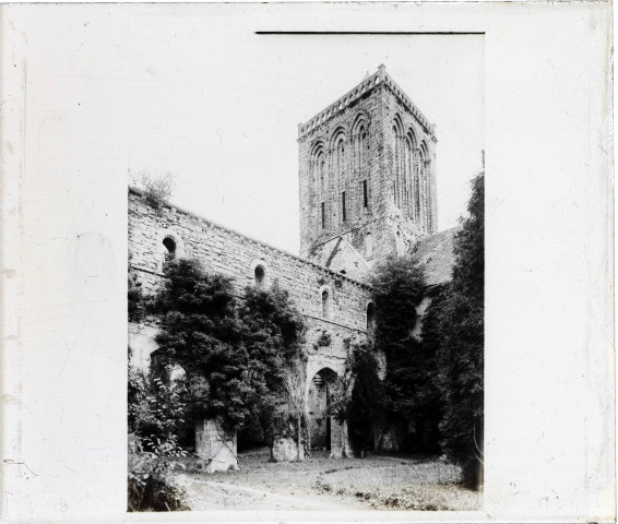 Ruines de l'abbaye de la Lucerne à La-Haye-Pesnel (Calvados).