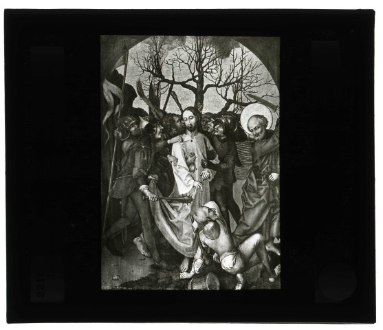 Musée de Colmar (Haut-Rhin), tableau de Martin Schongauer « Le Baiser de Judas ».