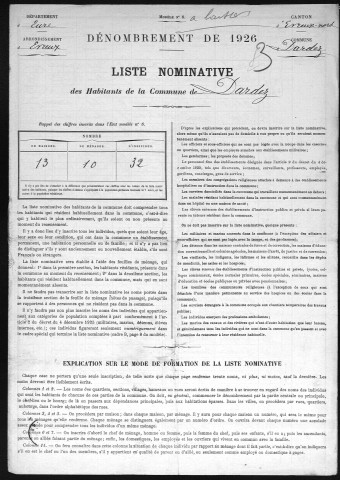 DARDEZ 1926