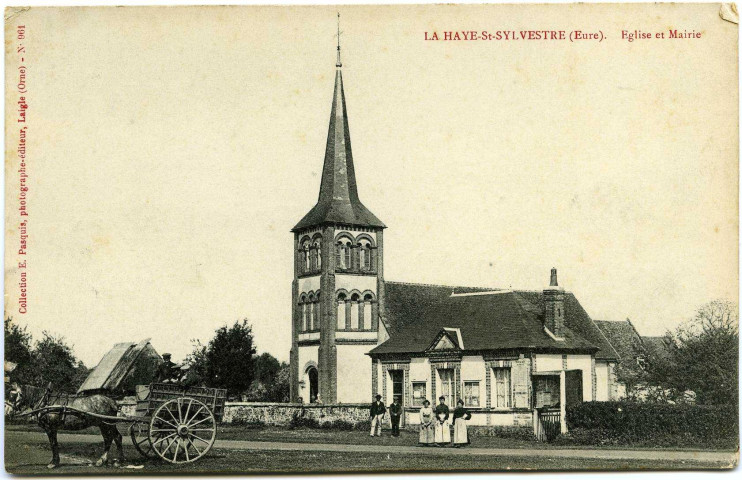 Haye-Saint-Sylvestre (La). Eglise et Mairie.