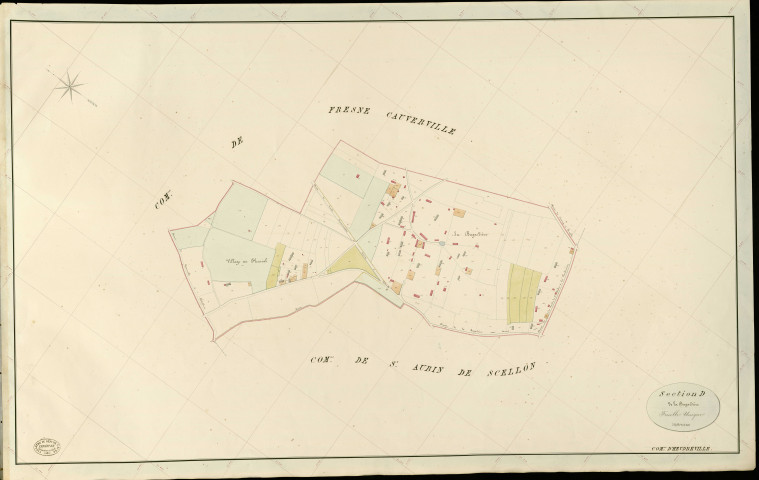 Heudreville-en-Lieuvin. Section D _ de la Bagardière _ Feuille Unique
