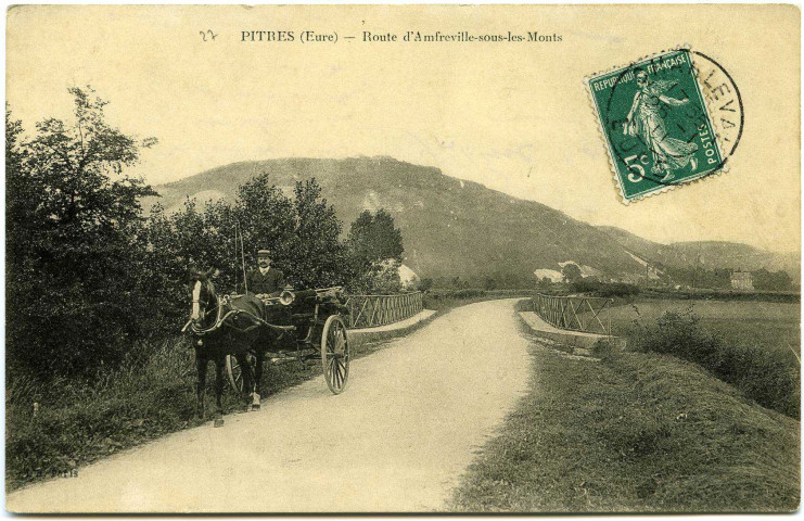 Pîtres. Route d'Amfreville-sous-les-Monts.