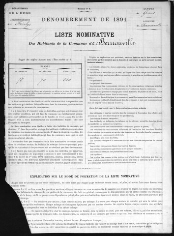 BERNOUVILLE 1891