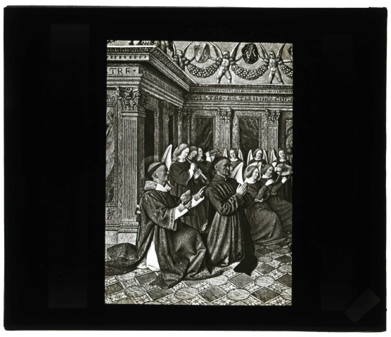 Tableau de Jean Fouquet représentant Etienne Chevalier et son Saint-Patron.
