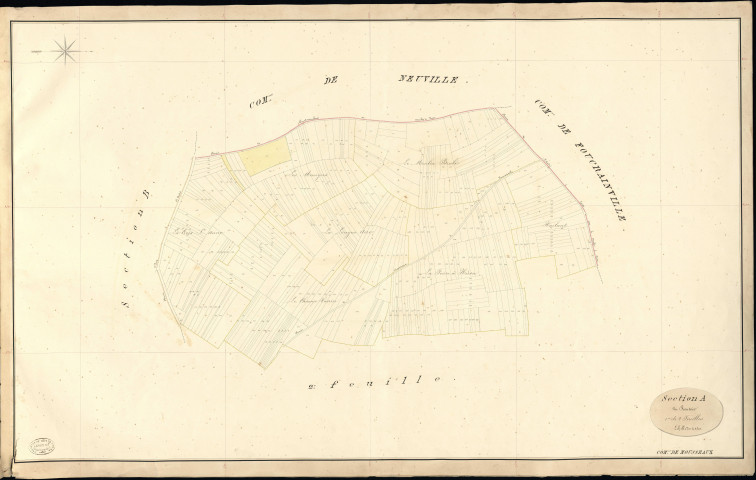 Mousseaux-Neuville. Section A _ du Routoir _ 1re de 2 Feuilles