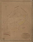 Gauciel. Tableau d'assemblage _ du Plan Parcellaire de la Commune de Gauciel _ Canton de Evreux Sud - Evreux - Eure. _ Terminé sur le Terrain le 10 Juillet 1842, sous l'administration de M. Zédé, Préfet _ M. Leclancher, Maire _ sous la Direction de M. Garnier, Directeur des Contributions directes _ M. Le Fébure, Géomètre en Chef. _ Par M. Renault, Géomètre de 1re classe.