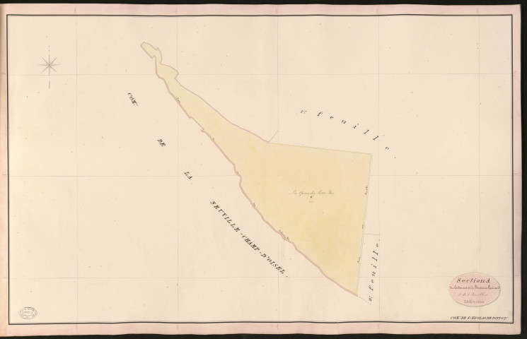 Saint-Nicolas-de-Pont-Saint-Pierre. Section A _ du Cardonnet et de Fontaine Guérard _ 3e de 8 Feuilles