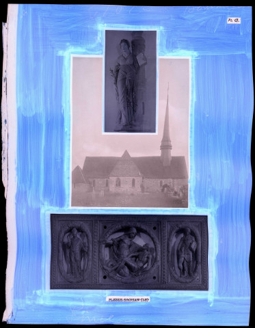 "Églises rurales du département de l'Eure" du chanoine Bonnenfant tome II, planche CI Le Plessis-Grohan (Eure).