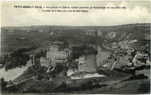 Andelys (Les). Petit-Andely (Eure). - Vue générale du Château Gaillard (construit par Richard Coeur de Lion 1197-1198). - La Vallée de la Seine et la Ville du Petit-Andely.