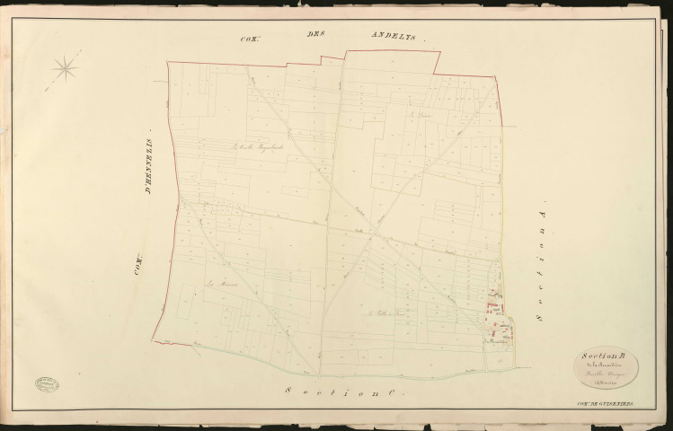 Guiseniers. Section B _ de la Renardière _ Feuille Unique