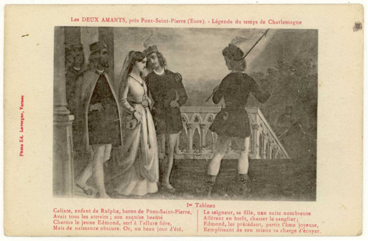 Amfreville-sous-les-Monts. Légende du temps de Charlemagne. Les Deux-Amants.