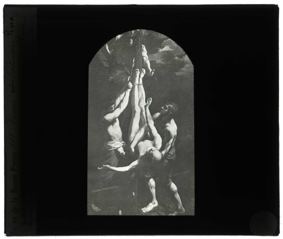 Pinacothèque du Vatican, tableau "Le Crucifiement de Saint-Pierre" par Guido Reni.