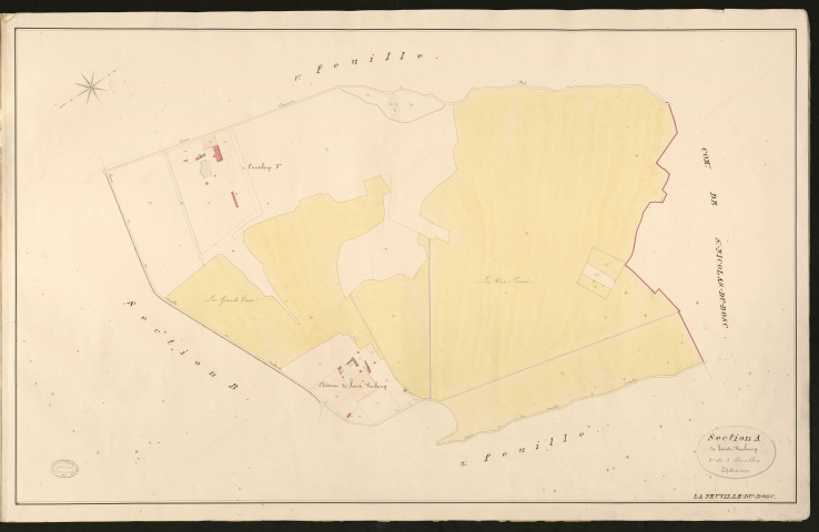 Neuville-du-Bosc (La). Section A _ de Sainte Vaubourg _ 2e de 3 Feuilles