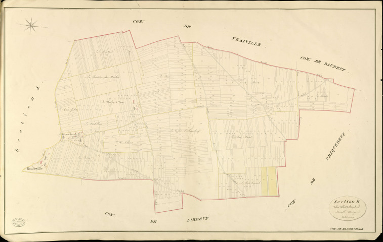 Mandeville. Section B _ de la Vallée de Criquebeuf _ Feuille Unique