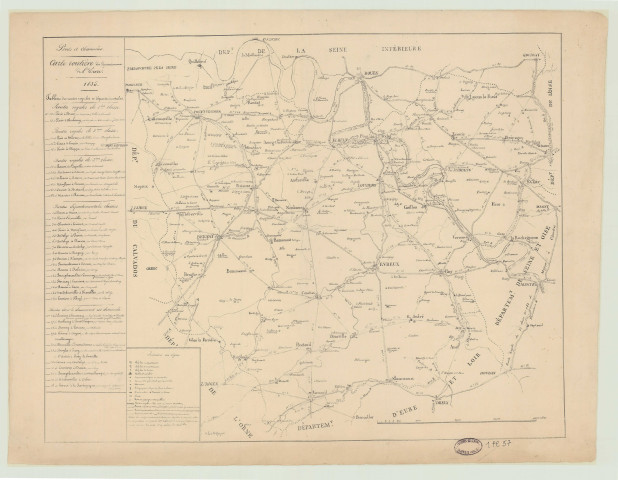 Carte routière du département de l'Eure