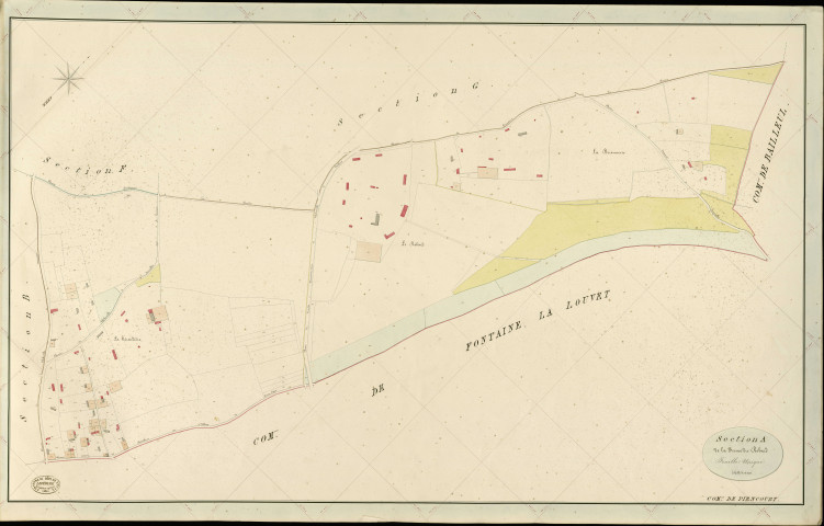 Piencourt. Section A _ de la ferme du Robard _ Feuille Unique