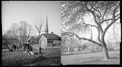 Vue de l'église de Ménesqueville (Eure).