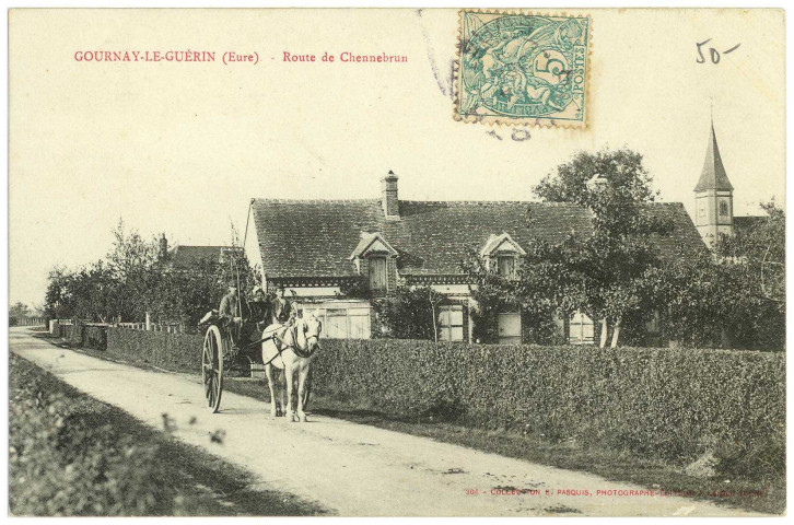 Gournay-le-Guérin. Route de Chennebrun.