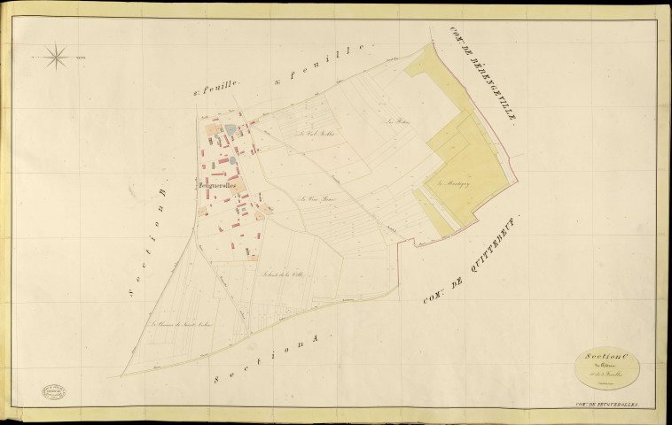 Feuguerolles. Section C _ du Château _ 1re de 3 Feuilles