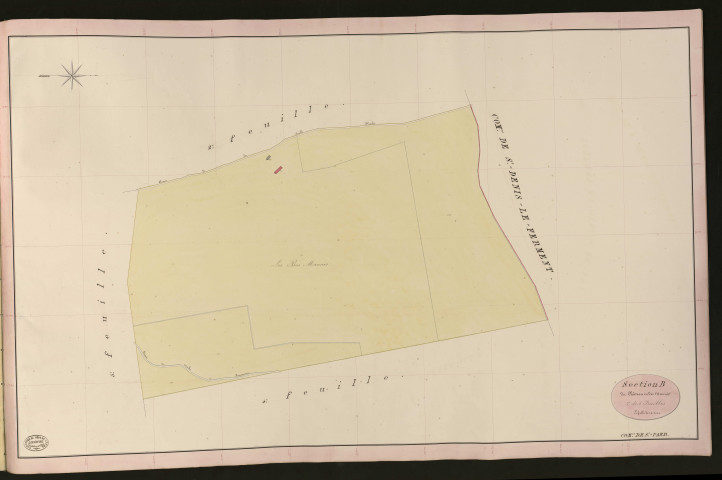 Saint-Paër. Section B _ du Château et des Maunis _ 3e de 5 Feuilles