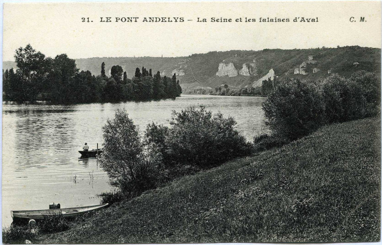 Andelys (Les). La Seine et les falaises d'Aval.