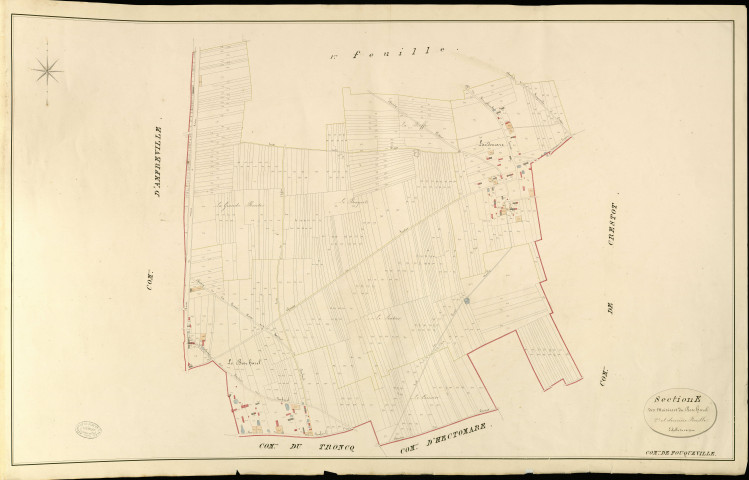 Fouqueville. Section E _ des Moisies et du Bosc harel _ 2e et dernière Feuille