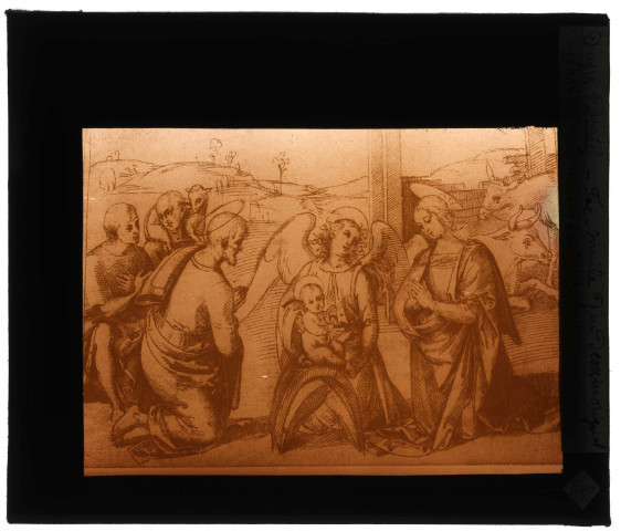 Fac similé d'un dessin original de Raphaël appartenant à l'université d'Oxford (Angleterre).