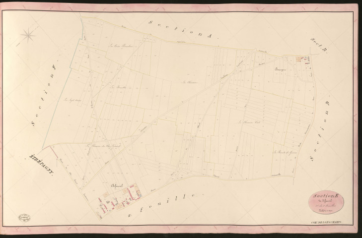 Longchamps. Section E _ de Bifauvel _ 1re de 2 Feuilles